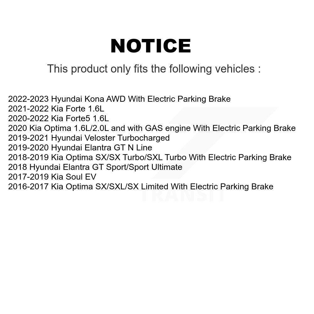 Ceramic Brake Pad Front Rear Kit For Kia Hyundai Forte Kona Elantra GT Optima EV