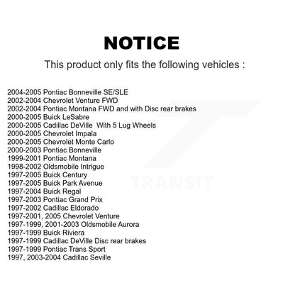Ceramic Brake Pad Front Rear Kit For Chevrolet Buick Impala Pontiac Century Prix
