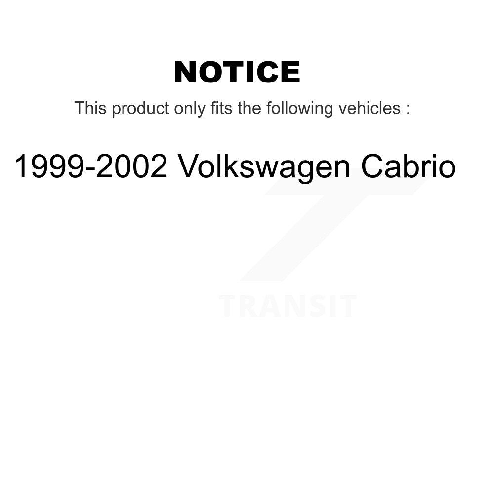 Ceramic Brake Pads Front Rear Kit For 1999-2002 Volkswagen Cabrio