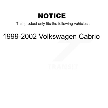 Ceramic Brake Pads Front Rear Kit For 1999-2002 Volkswagen Cabrio