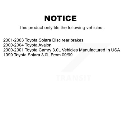 Ceramic Brake Pads Front Rear Kit For Toyota Camry Solara Avalon