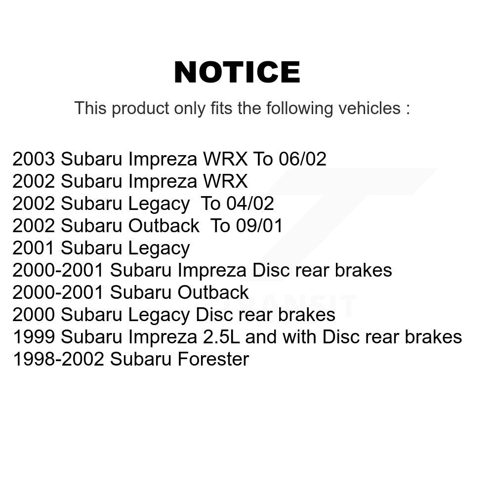 Ceramic Brake Pads Front Rear Kit For Subaru Impreza Forester Outback Legacy