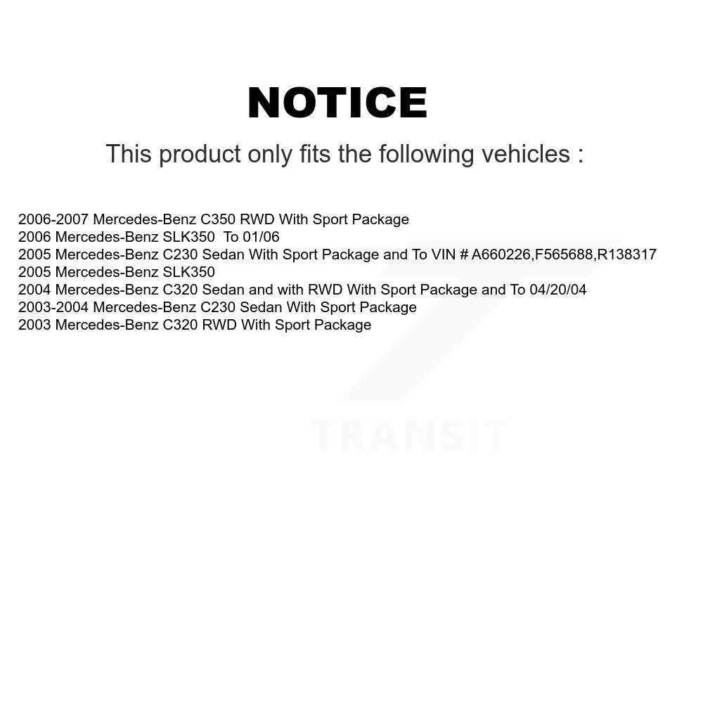 Ceramic Brake Pads Front Rear Kit For Mercedes-Benz C230 SLK350 C320 C350