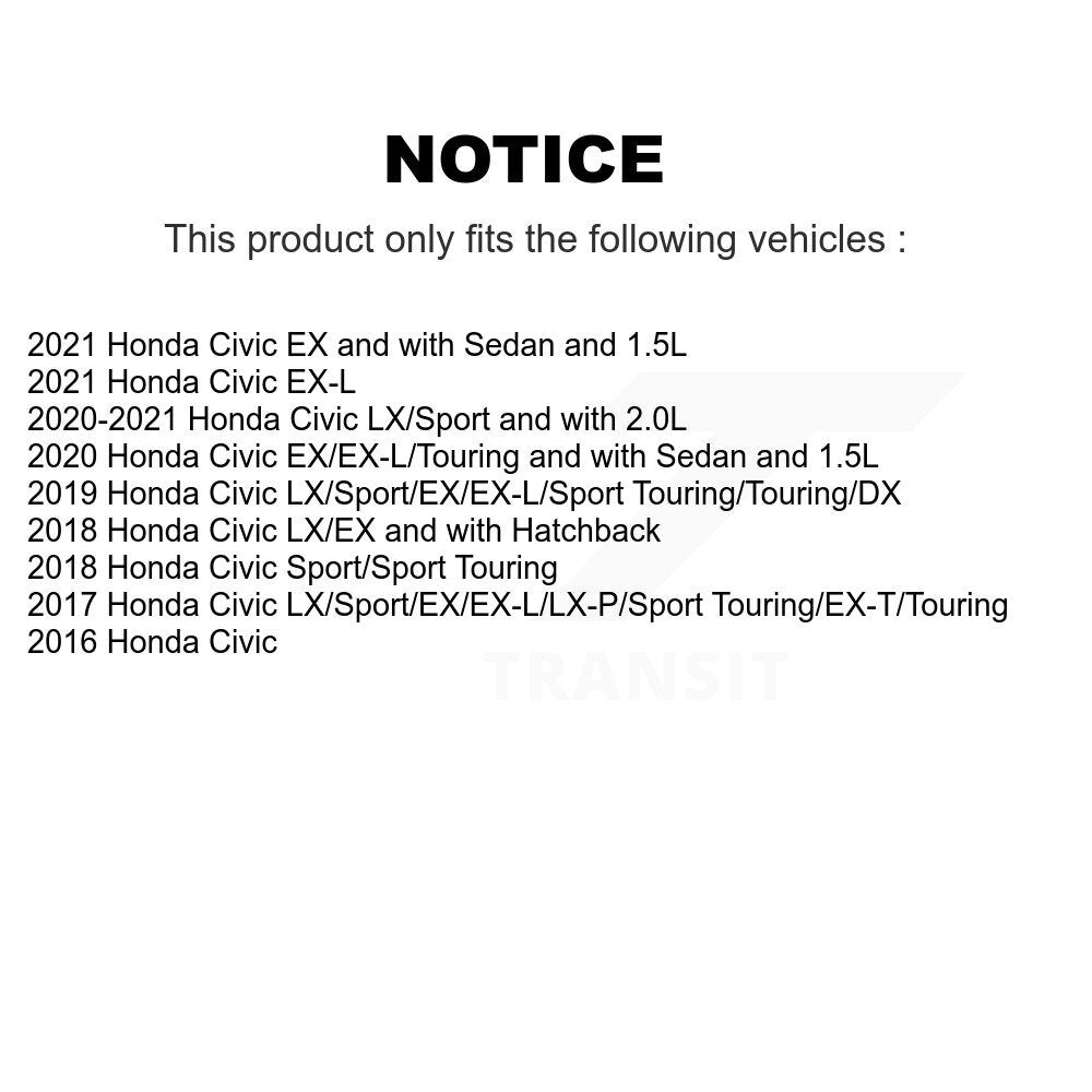 Ceramic Brake Pads Front Rear Kit For Honda Civic