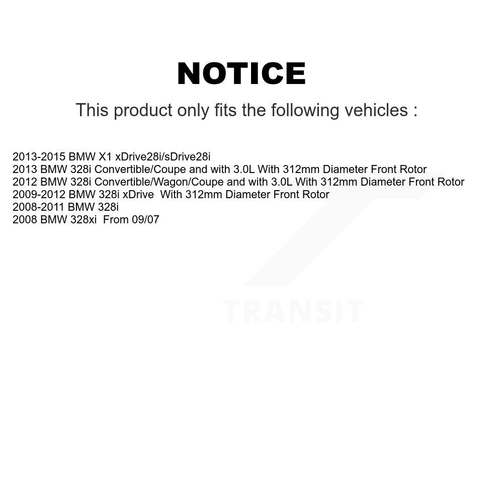 Ceramic Brake Pads Front Rear Kit For BMW 328i xDrive 323i X1 328xi
