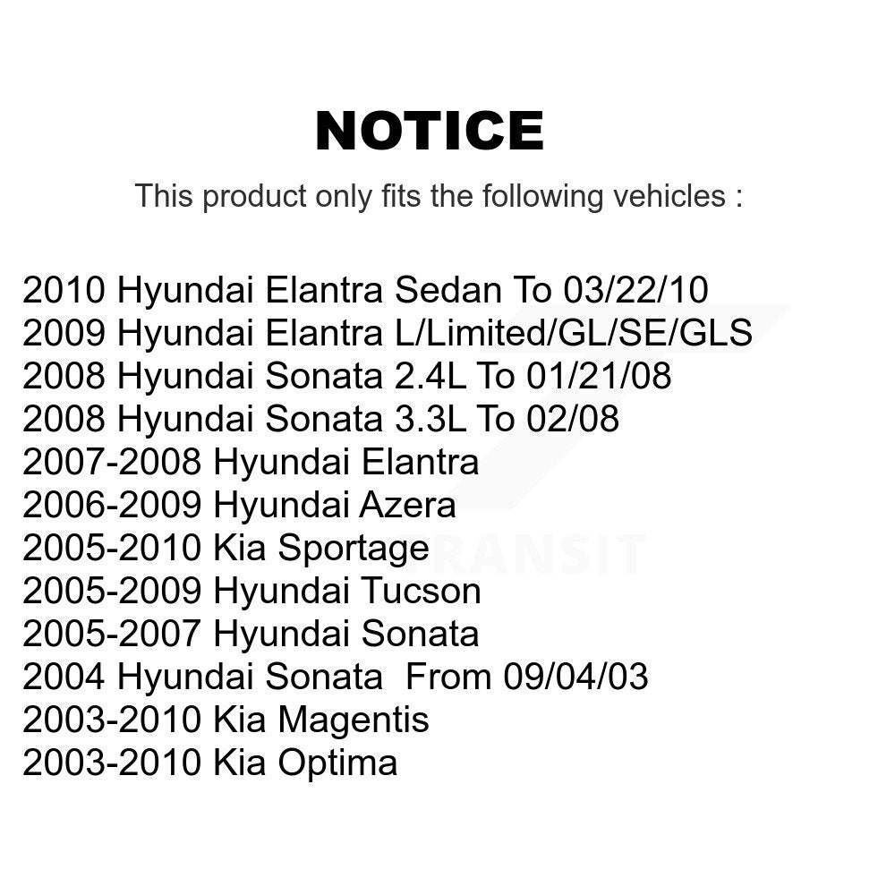 Ceramic Brake Pads Front Rear Kit For Hyundai Elantra Tucson Kia Sportage Sonata