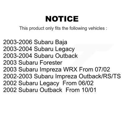 Ceramic Brake Pad Front Rear Kit For Subaru Impreza Outback Legacy Forester Baja