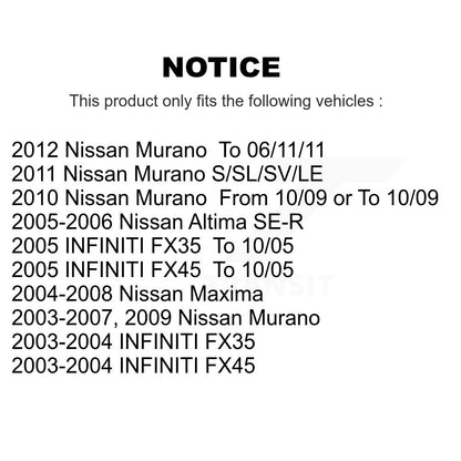 Ceramic Brake Pads Front Rear Kit For Nissan Murano Altima Maxima INFINITI FX35