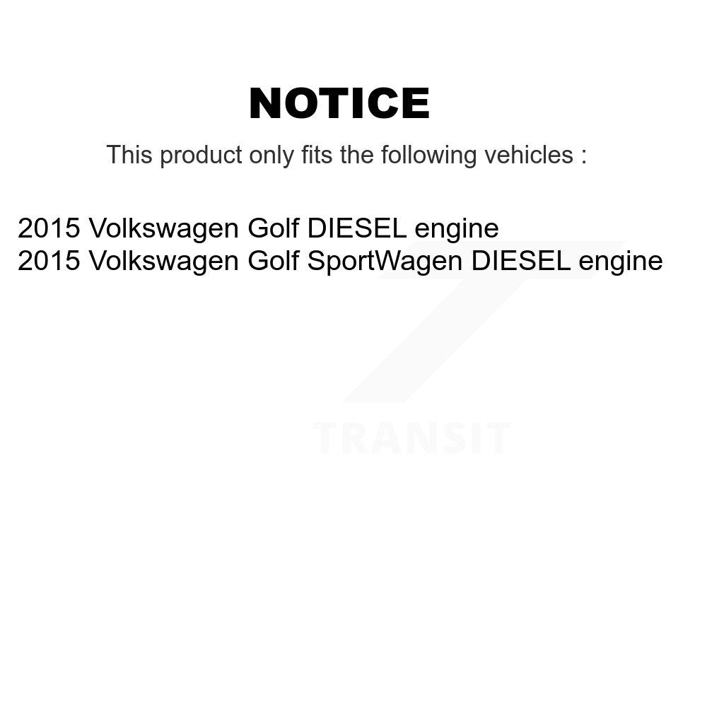 Ceramic Brake Pad Front Rear Kit For 15 Volkswagen Golf SportWagen DIESEL engine