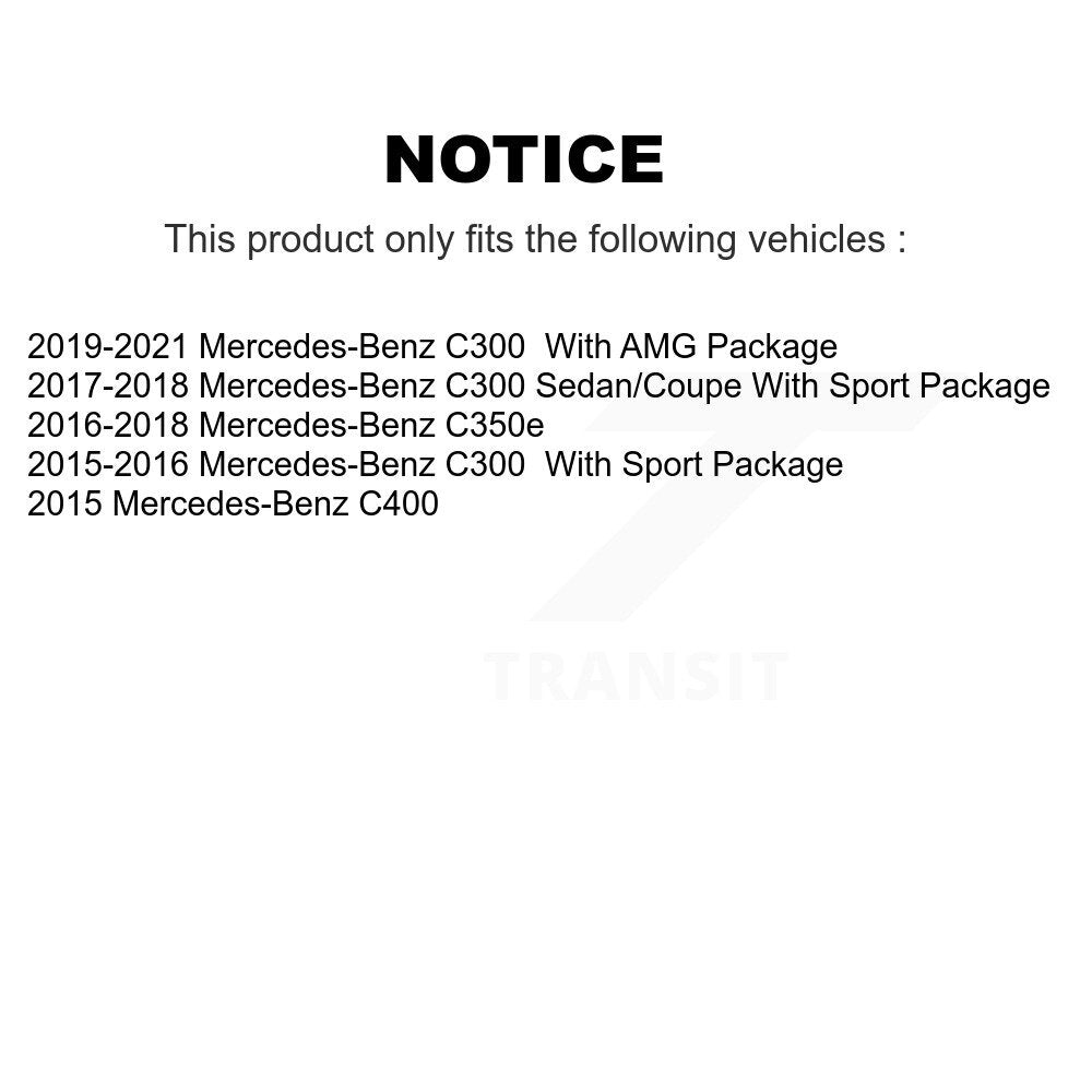 Ceramic Brake Pads Front Rear Kit For Mercedes-Benz C300 C400 C350e