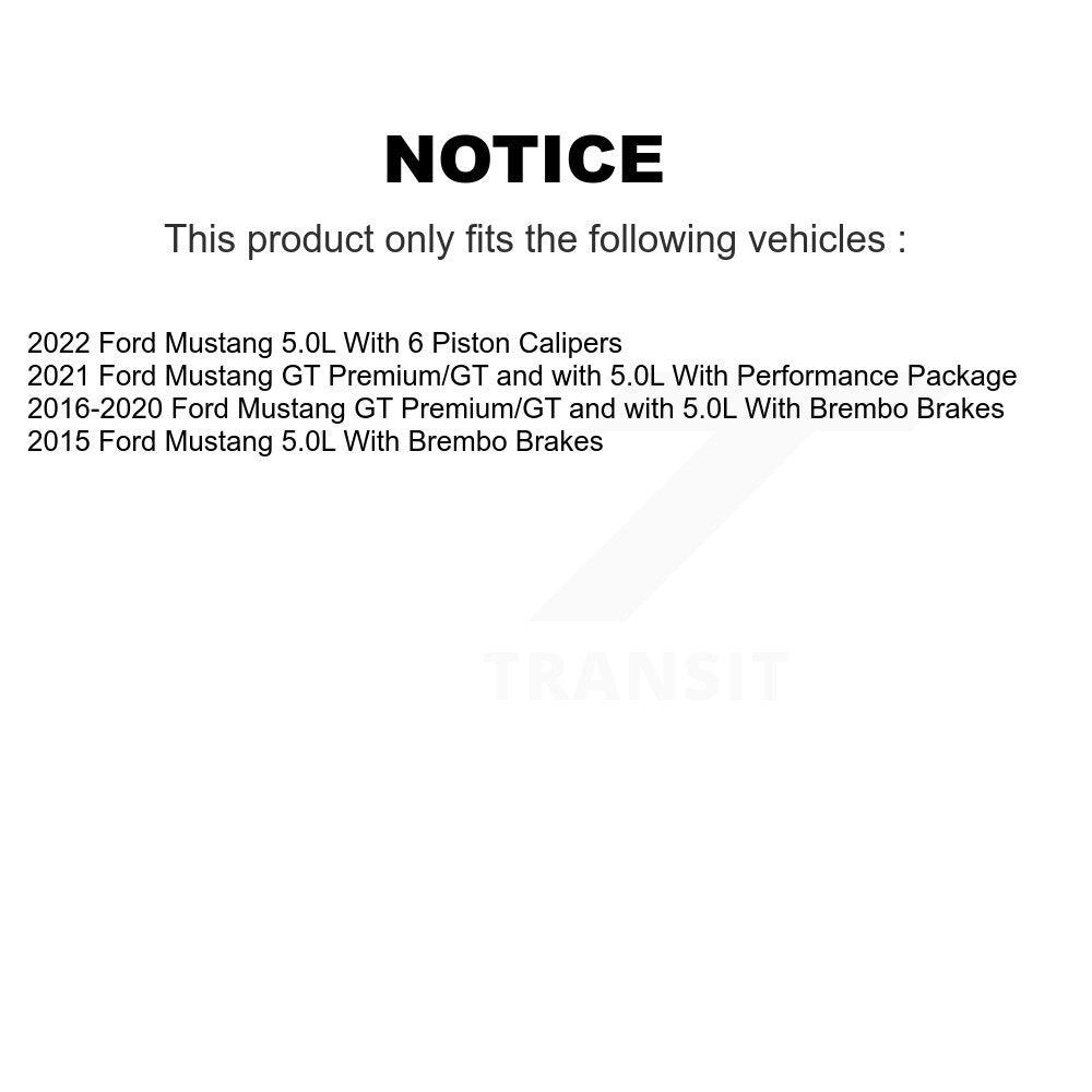 Ceramic Brake Pads Front Rear Kit For Ford Mustang