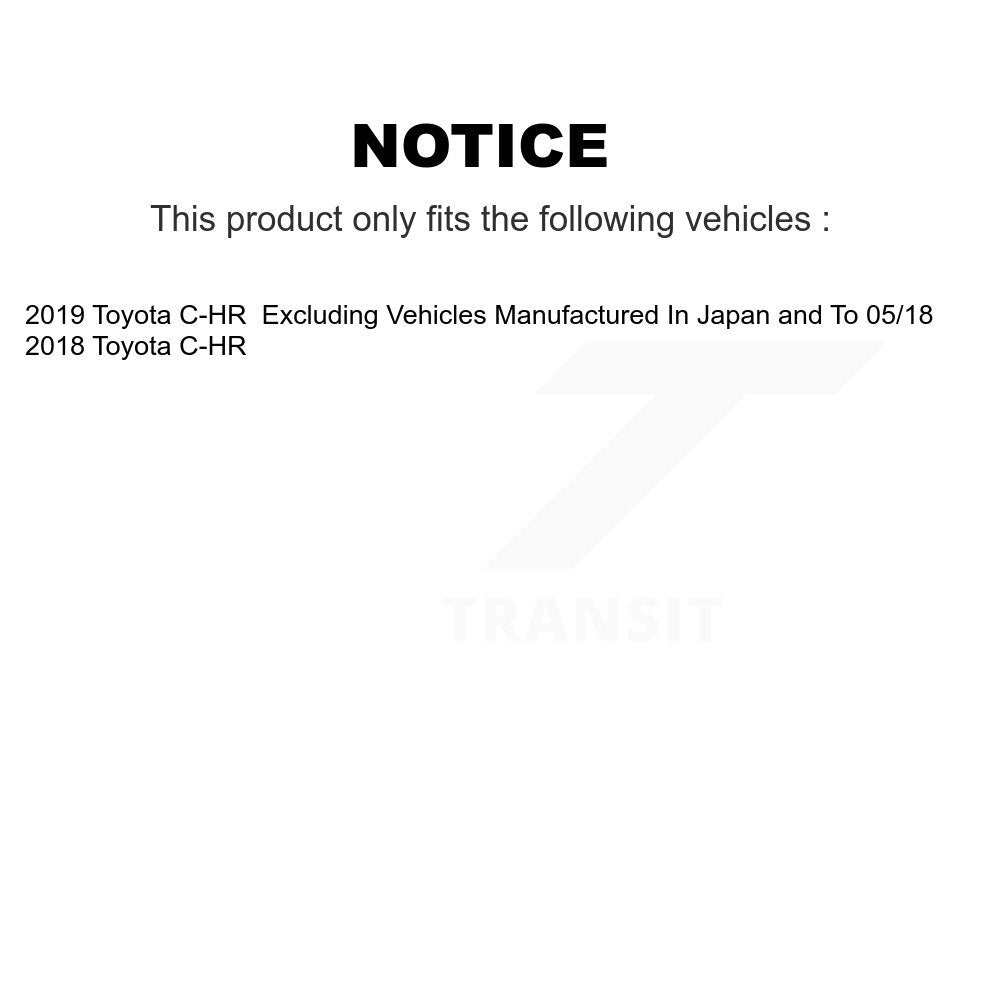 Ceramic Brake Pads Front Rear Kit For Toyota C-HR