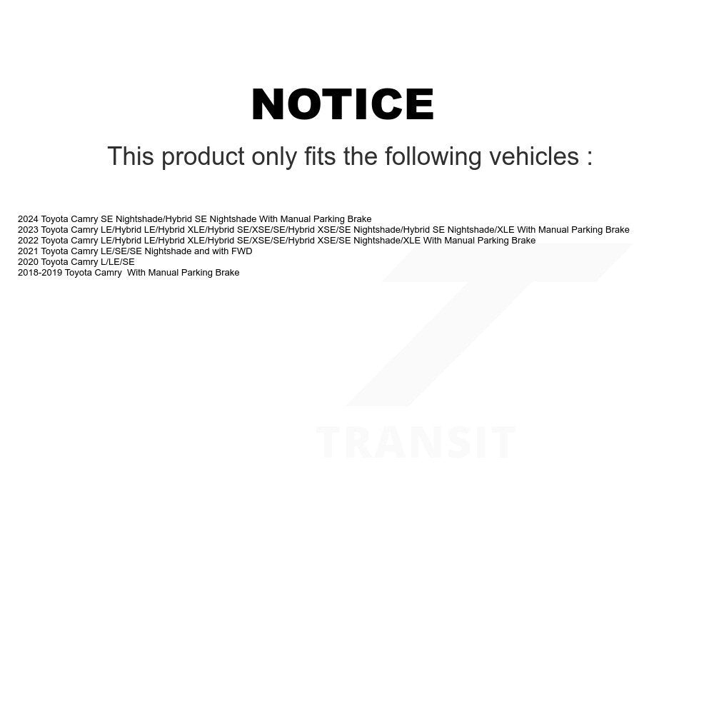 Ceramic Brake Pads Front Rear Kit For Toyota Camry