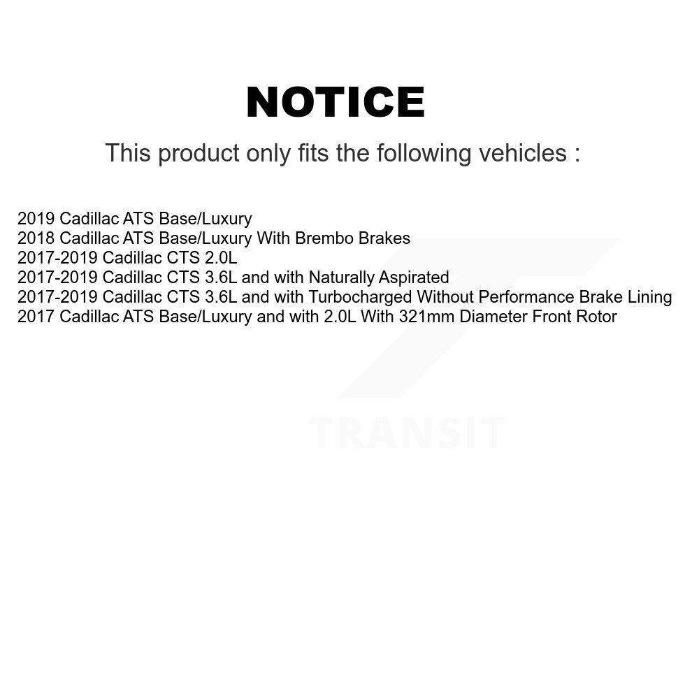 Ceramic Brake Pads Front Rear Kit For Cadillac ATS CTS