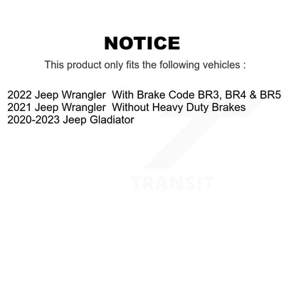 Ceramic Brake Pads Front Rear Kit For Jeep Wrangler Gladiator