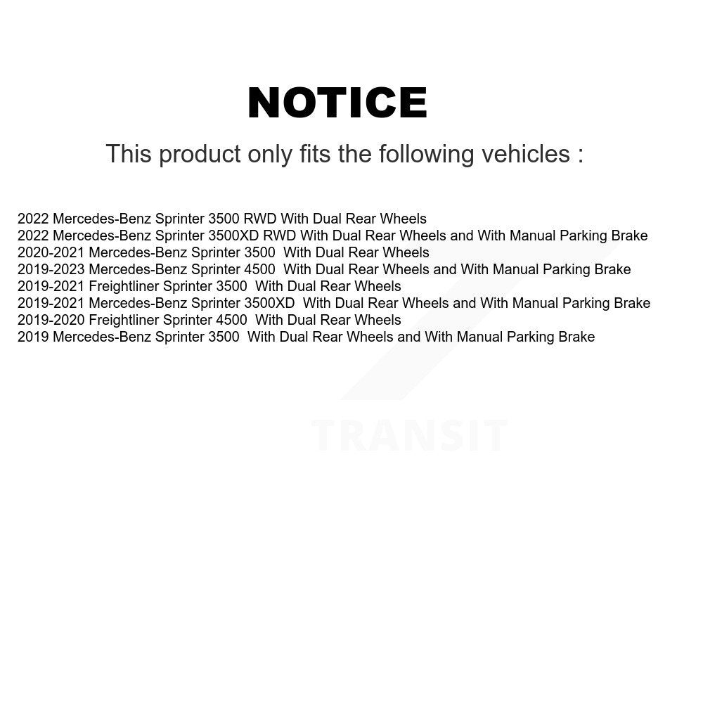 Ceramic Brake Pads Front Rear Kit For Mercedes-Benz Sprinter 3500 4500 3500XD
