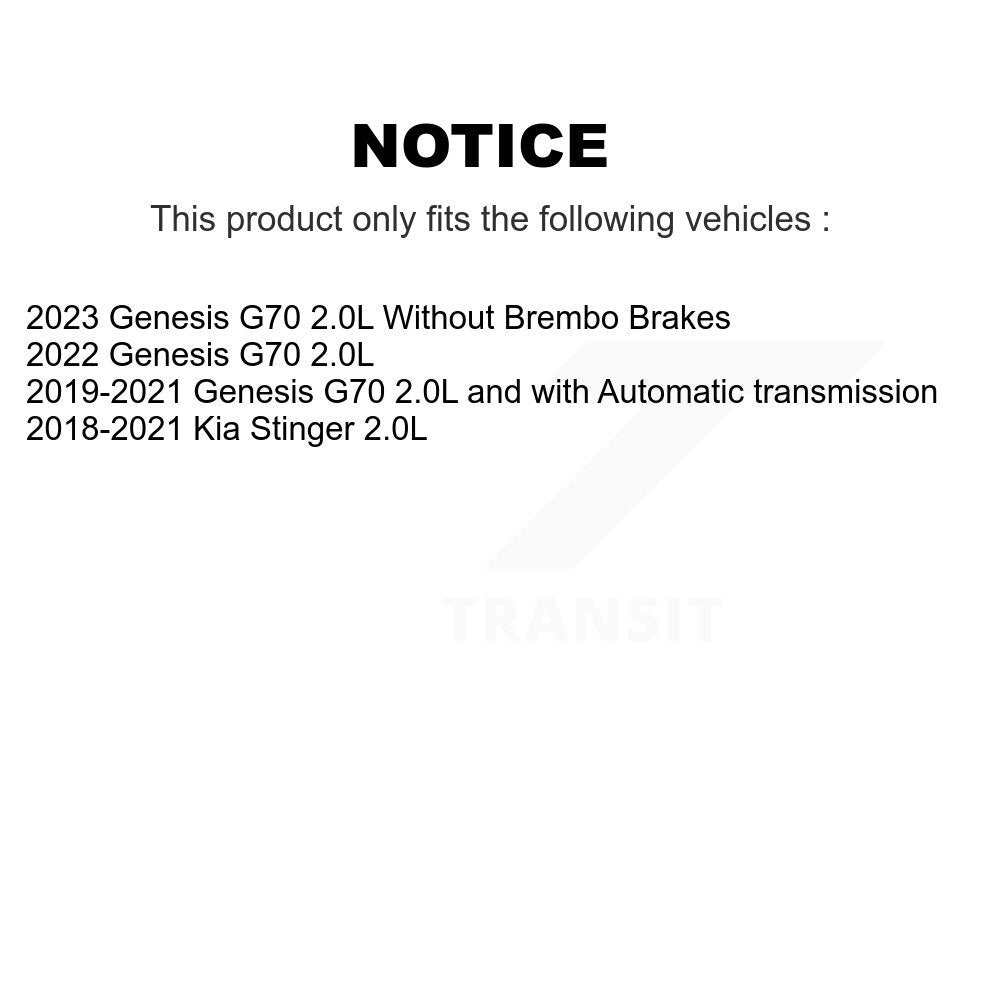 Ceramic Brake Pads Front Rear Kit For Genesis G70 Kia Stinger