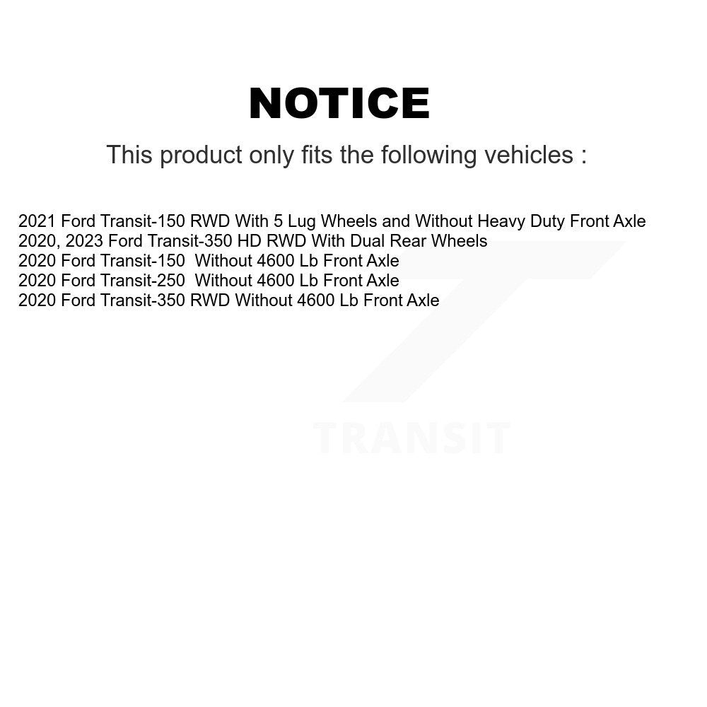 Ceramic Brake Pad Front Rear Kit For Ford Transit-250 Transit-150 Transit-350 HD