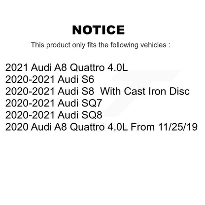 Ceramic Brake Pads Front Rear Kit For Audi SQ7 SQ8 S6 A8 Quattro S8