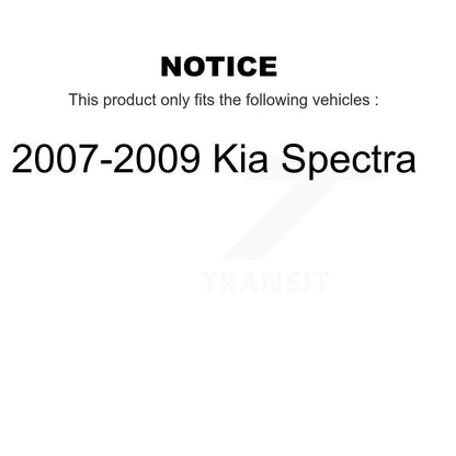Ceramic Brake Pads And Drum Shoes Front Rear Kit For 2007-2009 Kia Spectra