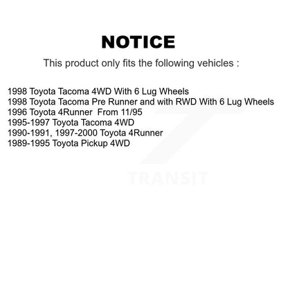 Ceramic Brake Pads And Drum Shoe Front Rear Kit For Toyota 4Runner Pickup Tacoma