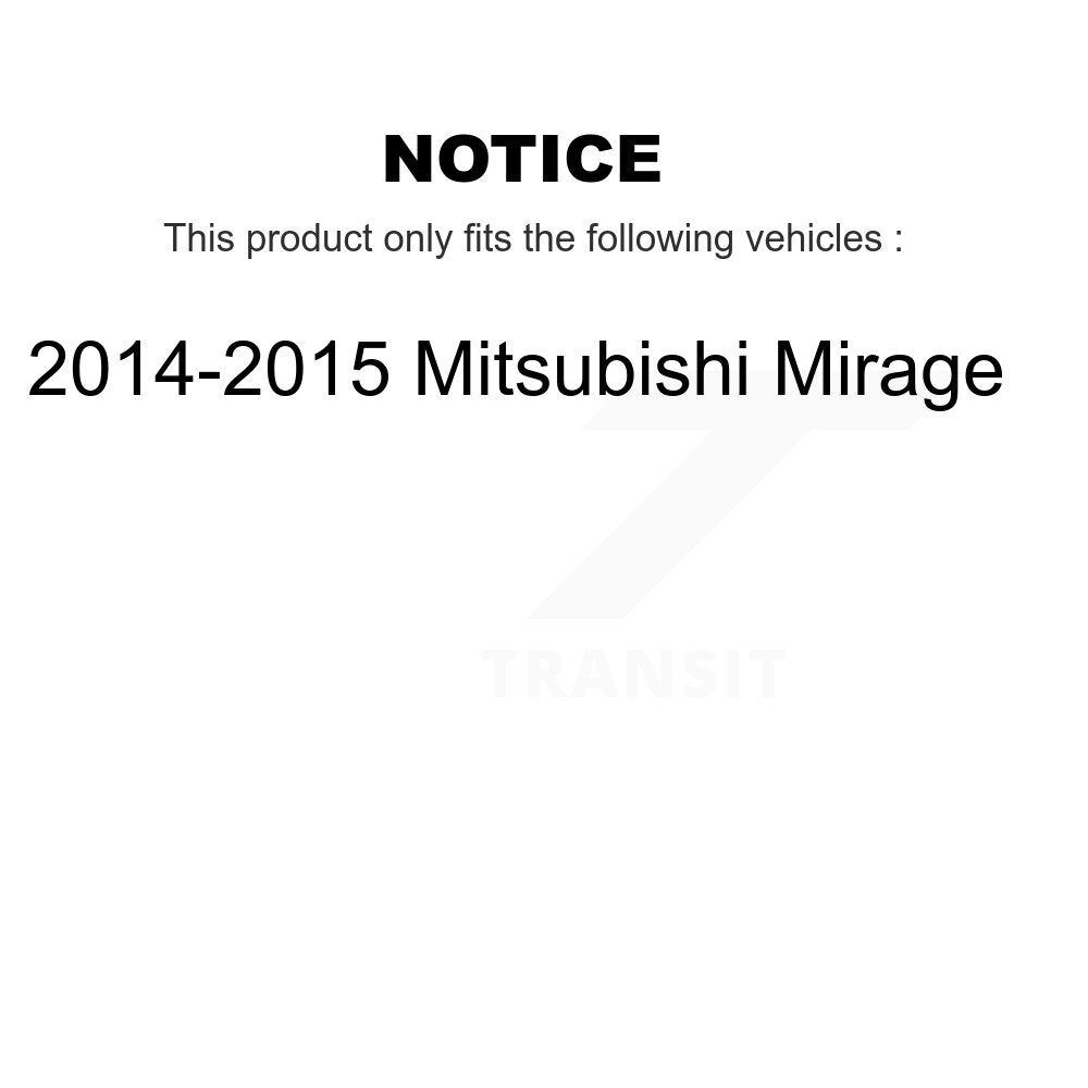 Ceramic Brake Pads And Drum Shoes Front Rear Kit For 2014-2015 Mitsubishi Mirage