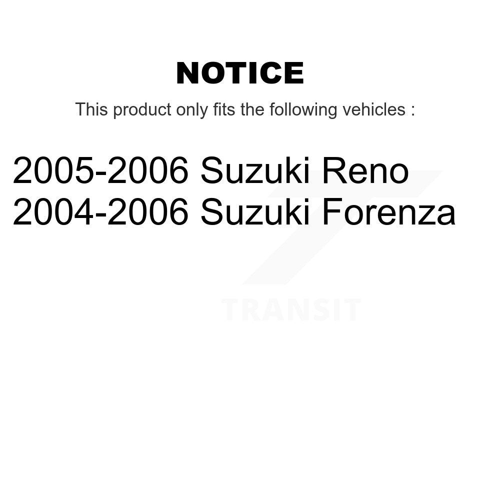 Ceramic Brake Pads And Parking Shoes Front Rear Kit For Suzuki Forenza Reno