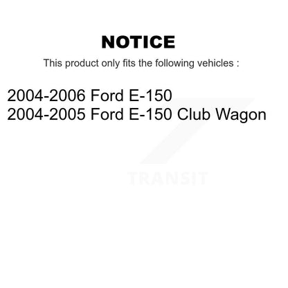 Ceramic Brake Pads And Parking Shoes Front Rear Kit For Ford E-150 Club Wagon