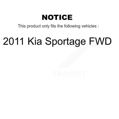 Ceramic Brake Pads And Parking Shoes Front Rear Kit For 2011 Kia Sportage FWD