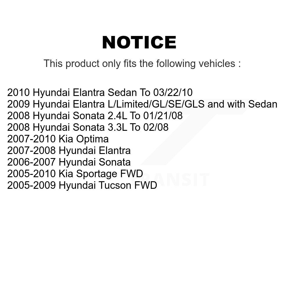 Ceramic Brake Pads & Parking Shoes Front Rear Kit For Hyundai Elantra Tucson Kia