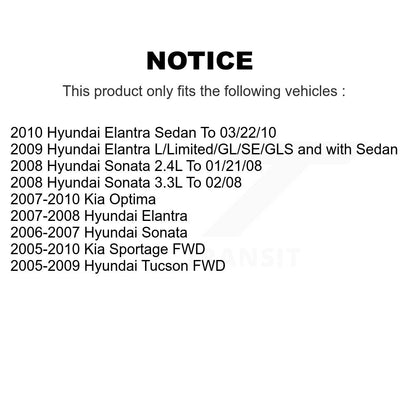 Ceramic Brake Pads & Parking Shoes Front Rear Kit For Hyundai Elantra Tucson Kia