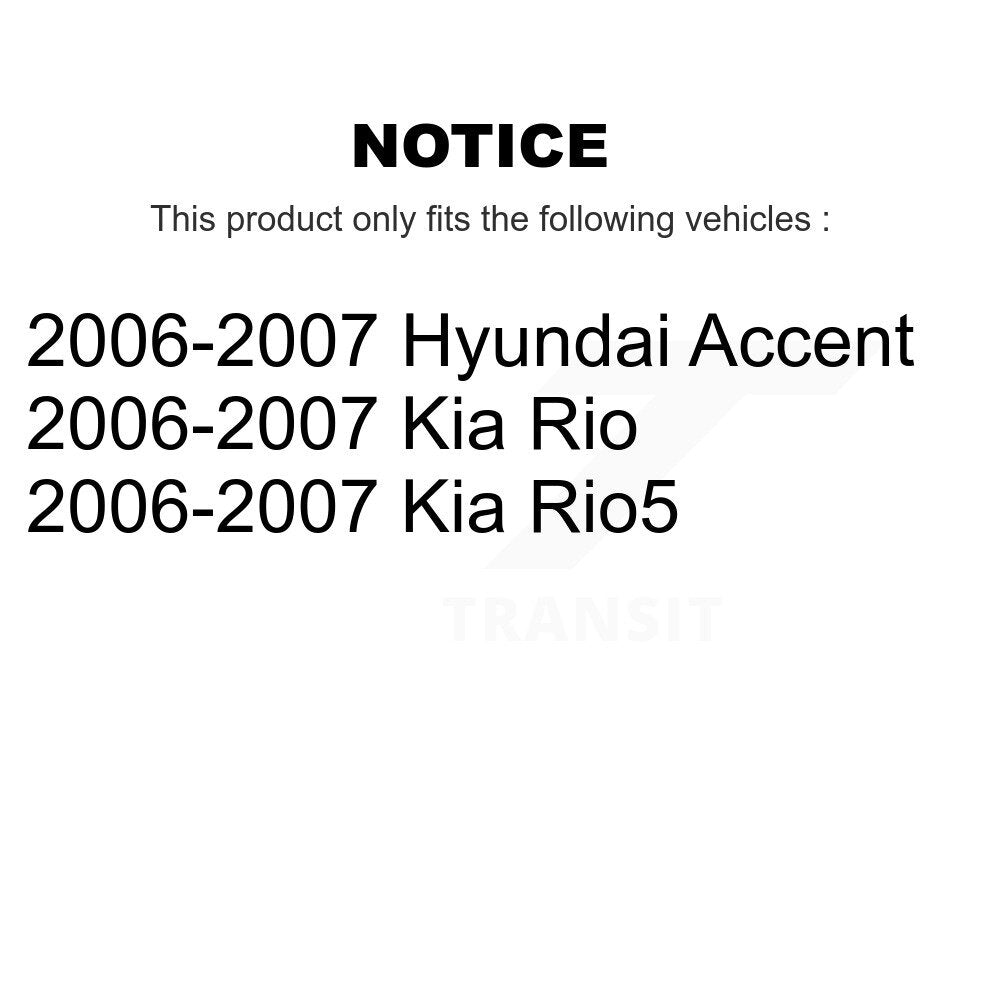 Ceramic Brake Pads & Parking Shoe Front Rear Kit For Hyundai Accent Kia Rio5 Rio