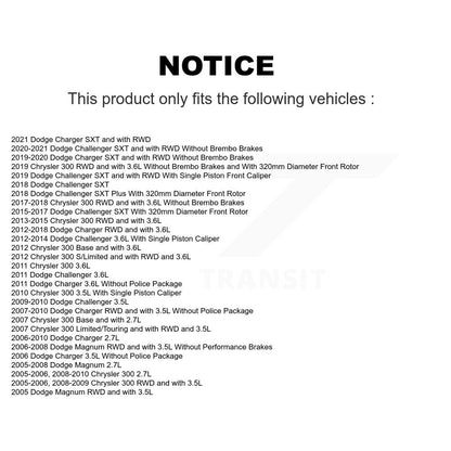 Ceramic Brake Pads & Parking Shoes Front Rear Kit For Dodge Chrysler 300 Charger