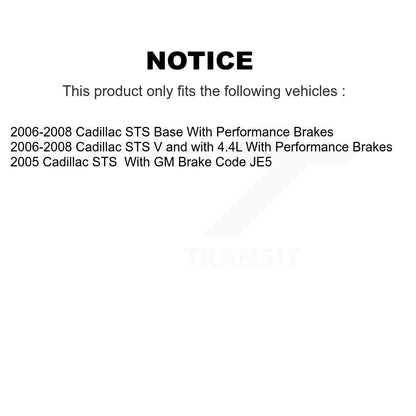 Ceramic Brake Pads And Parking Shoes Front Rear Kit For Cadillac STS