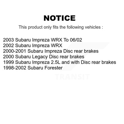 Ceramic Brake Pads And Parking Shoes Front Rear Kit For Subaru Impreza Forester