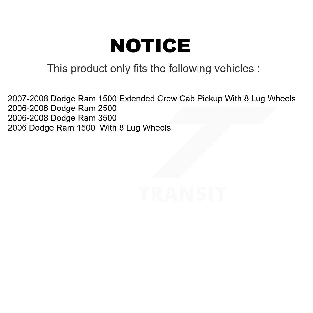 Ceramic Brake Pads And Parking Shoes Front Rear Kit For Dodge Ram 1500 3500 2500
