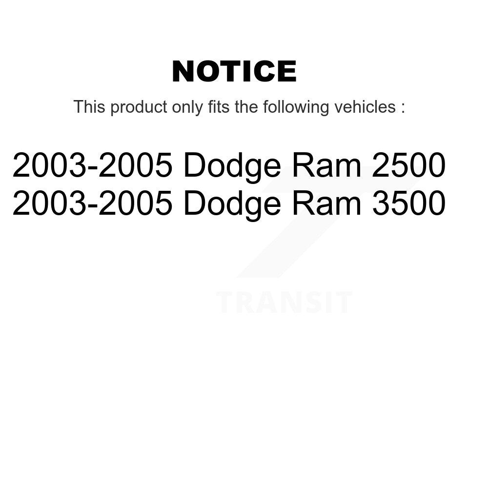 Ceramic Brake Pads Parking Shoe Front Rear Kit For 2003-2005 Dodge Ram 2500 3500
