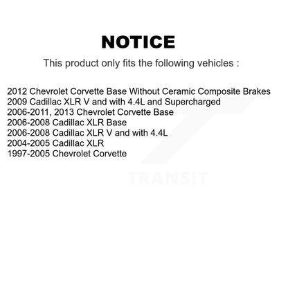 Ceramic Brake Pads & Parking Shoe Front Rear Kit For Chevrolet Corvette Cadillac
