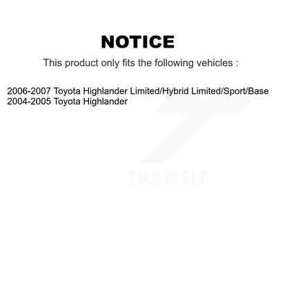 Ceramic Brake Pads And Parking Shoes Front Rear Kit For Toyota Highlander
