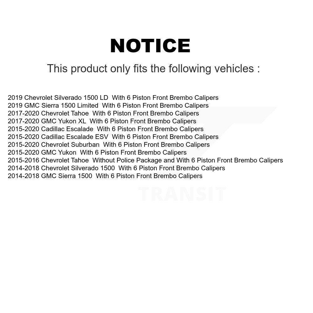 Ceramic Brake Pads Parking Shoes Front Rear Kit For GMC Chevrolet Sierra 1500 LD