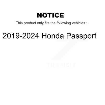 Ceramic Brake Pads And Parking Shoes Front Rear Kit For 2019-2024 Honda Passport
