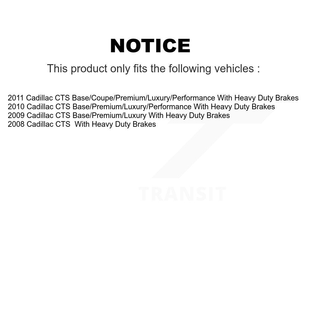 Ceramic Brake Pads And Parking Shoes Front Rear Kit For Cadillac CTS