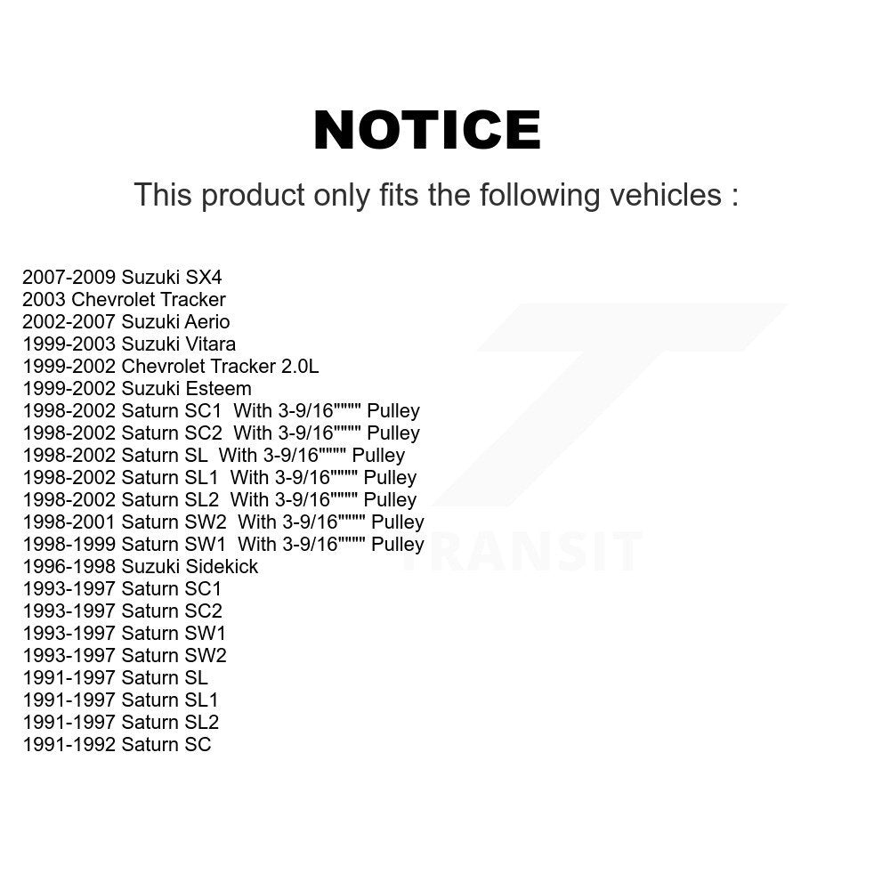Accessory Drive Belt Tensioner Pulley KTP-89099 For Suzuki SX4 Chevrolet Tracker