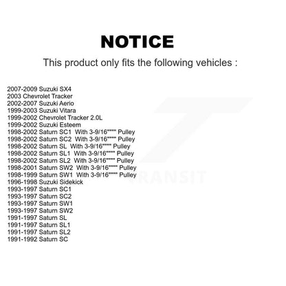 Accessory Drive Belt Tensioner Pulley KTP-89099 For Suzuki SX4 Chevrolet Tracker