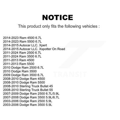 Accessory Drive Belt Idler Pulley KTP-89168 For Ram Dodge 2500 3500 Autocar LLC.