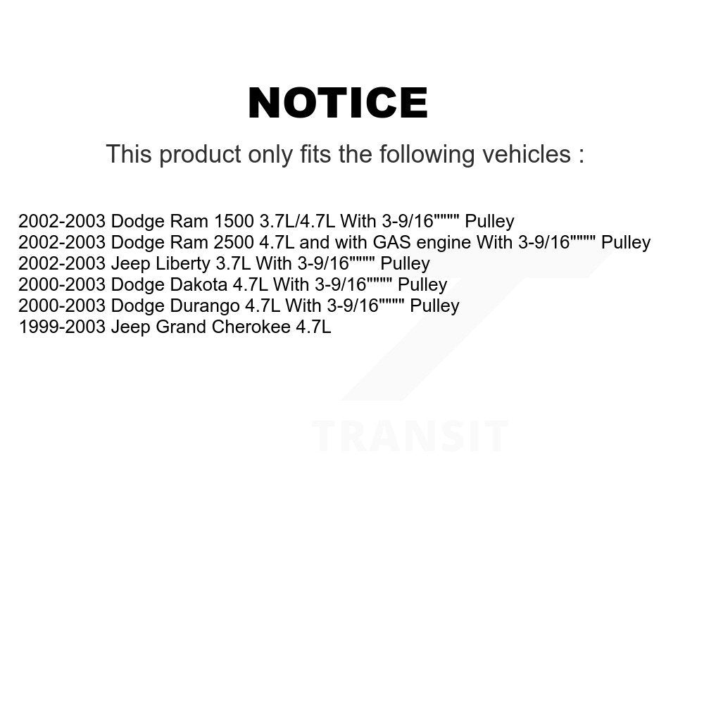 Accessory Drive Belt Tensioner Assembly KTP-89254 For Dodge Dakota Jeep Ram 2500