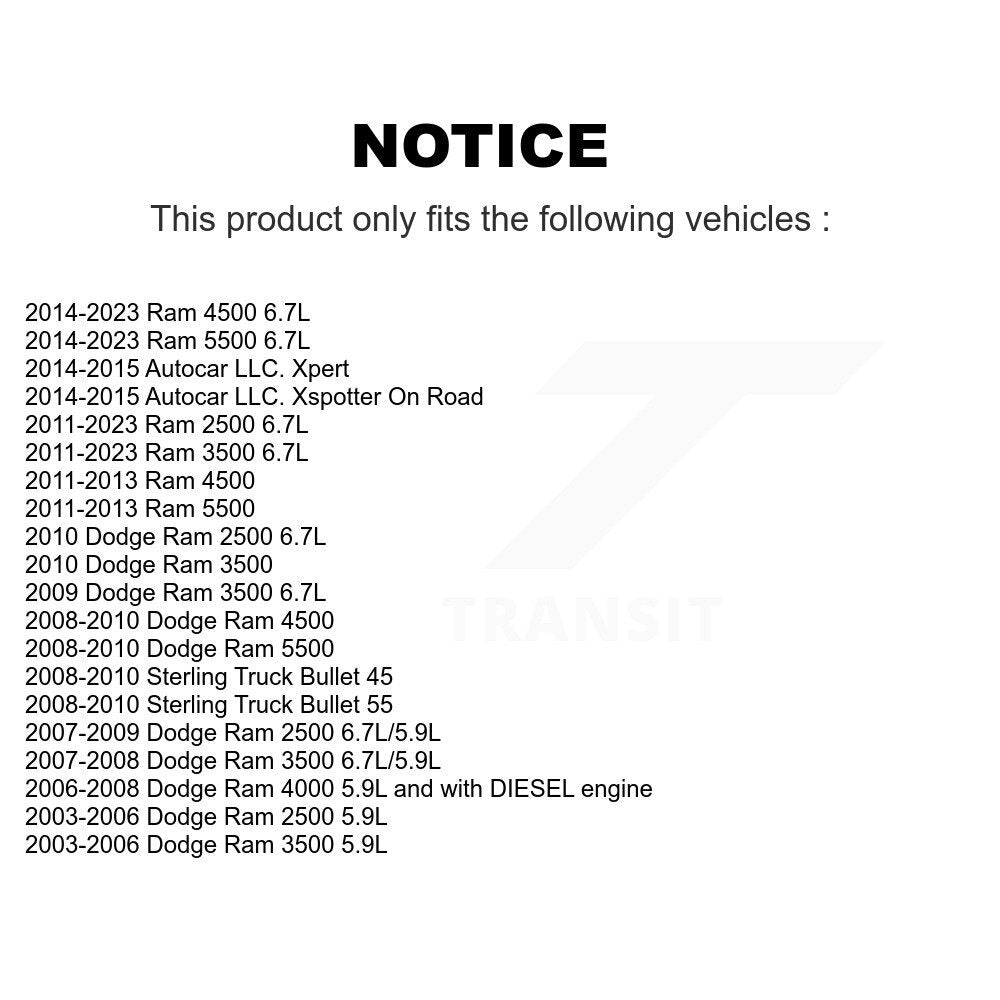 Accessory Drive Belt Tensioner Assembly KTP-89362 For Ram Dodge 2500 3500 LLC.