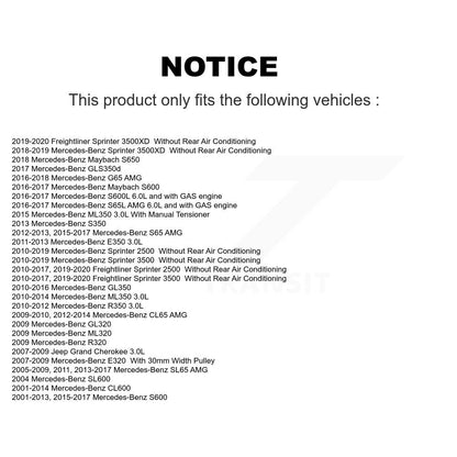 Accessory Drive Belt Idler Pulley KTP-89535 For Mercedes-Benz Sprinter 2500 Jeep