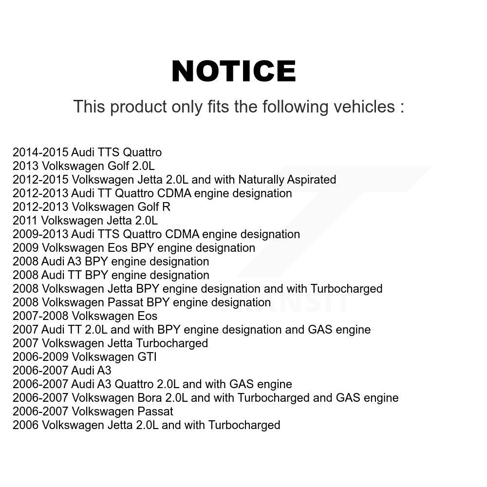 Accessory Drive Belt Tensioner Assembly KTP-89633 For Volkswagen Jetta Golf Audi