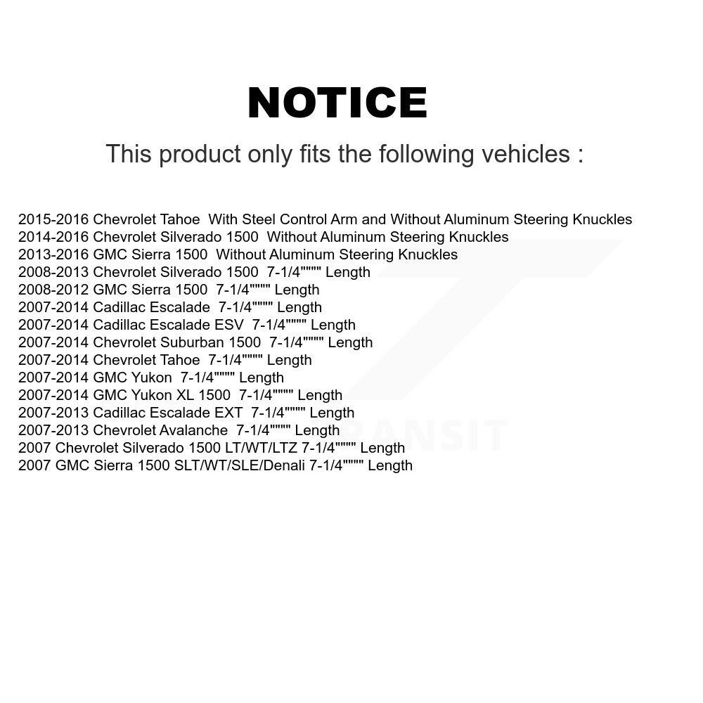 Suspension Control Arm & Ball Joint Link Front Kit For Chevrolet GMC Sierra 1500